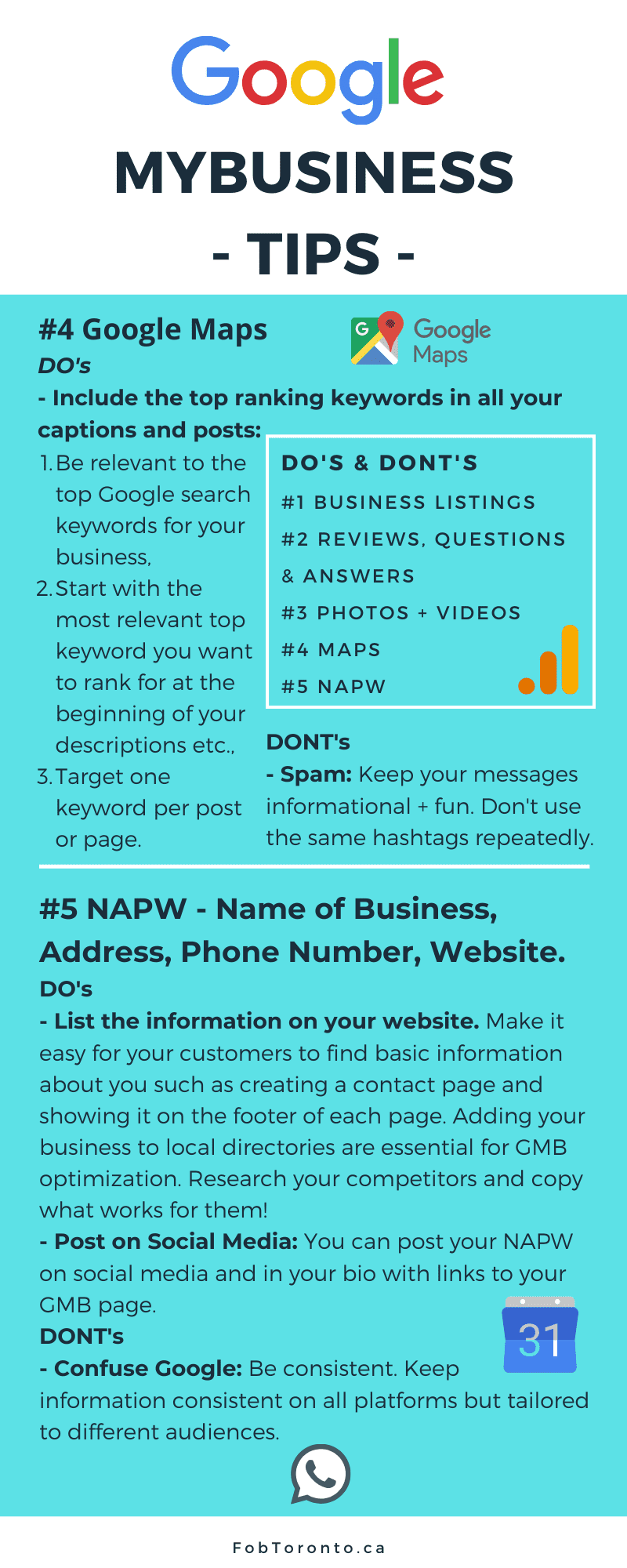 google my business tips to optimize infographics