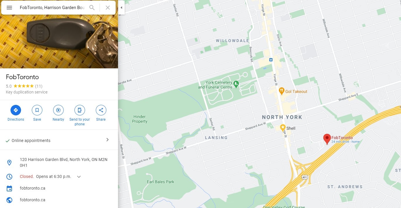 FobToronto North York Toronto Location FobToronto North York location